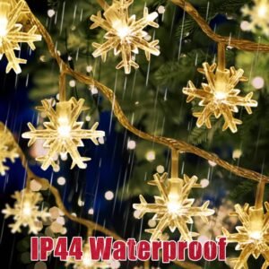 Christmas Lights: Snowflake Light : Christmas Decorations for Home : Christmas Light for Home : Xmas LED Lights: Waterproof Lights for Decorations ,Snowflake String Light