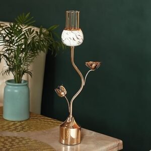 White Rose Candle Holder