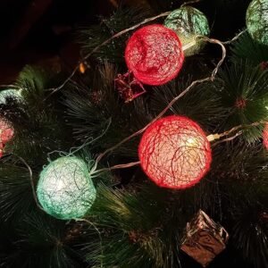 Red Green Christmas Balls