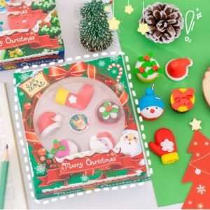 Christmas Eraser Pack of 6