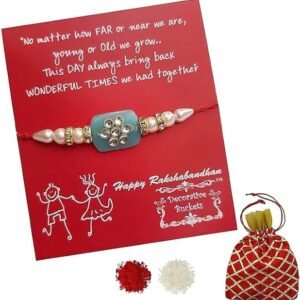 Blue Kundan Rakhi