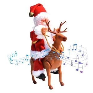 SANTA CLAUS RIDING REINDEER TOY